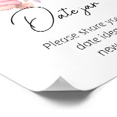 Herfst Floral Dusty Roos date jar vrijgezellenfees Poster (Hoek)