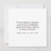 Herfst Floral Elegant Autumn Wedding Bedankkaart (Achterkant)