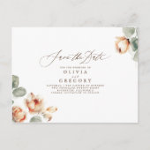 Herfst Floral Elegant Save the Date Aankondigingskaart (Voorkant)