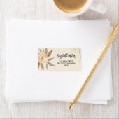 Herfst Floral Elegant Wedding Address Etiket (Insitu)