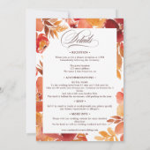 Herfst Floral elegante boho alles in één script br Kaart (Achterkant)