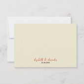 Herfst Floral elegante bruiloft RSVP Kaartje (Achterkant)