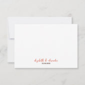 Herfst Floral elegante bruiloft wit RSVP Kaartje (Achterkant)