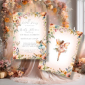 Herfst Floral Enchanted Fairy Roze Meisje Baby sho Kaart