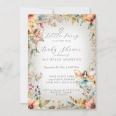 Herfst Floral Enchanted Fairy Sage Meisje Baby sho Kaart (Voorkant)