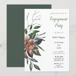 Herfst Floral Engagement Party najaar wijnoogst Kaart