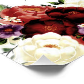Herfst Floral Eucalyptus Wedding Ceremony Programm Perfect Poster (Hoek)