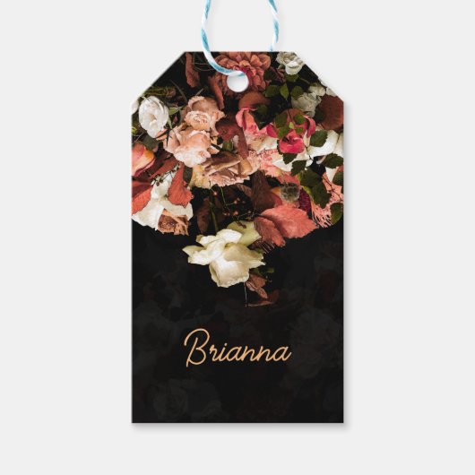 "Herfst Floral Fantasy" Cadeaulabel (Voorkant)