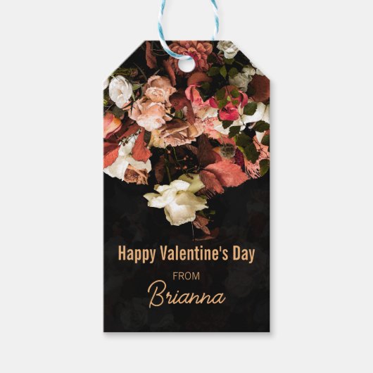 "Herfst Floral Fantasy" Cadeaulabel (Voorkant)