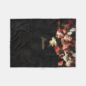"Herfst Floral Fantasy" Fleece Deken (Voorkant (Horizontaal))