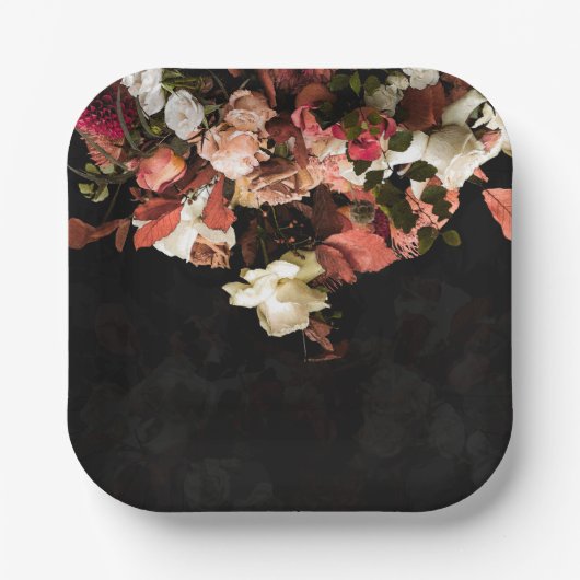 "Herfst Floral Fantasy" Papieren Bordje (Voorkant)