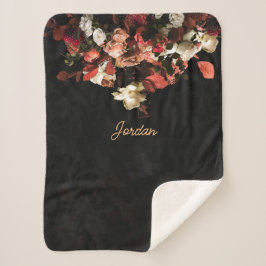 "Herfst Floral Fantasy" Sherpa Deken