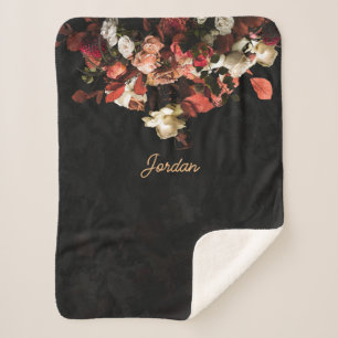 "Herfst Floral Fantasy" Sherpa Deken