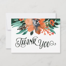 Herfst Floral Flat Dank u Bedankkaart