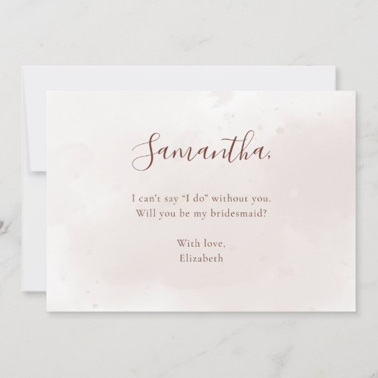 Herfst Floral Foliage zal je mijn Bridesmaid zijn Kaart (Achterkant)