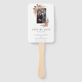 Herfst Floral Foto Elegant Script Botanical Handwaaier