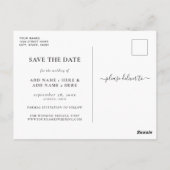 Herfst Floral Foto slaat de datum op Briefkaart (Achterkant)