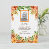 Herfst Floral Funeral Memorial Dank u Kaarten (Staand voorkant)