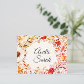 Herfst Floral Godmoeder Voorstel Kaart (Staand voorkant)