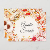 Herfst Floral Godmoeder Voorstel Kaart (Voorkant / Achterkant)