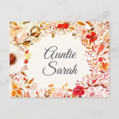 Herfst Floral Godmoeder Voorstel Kaart (Voorkant)