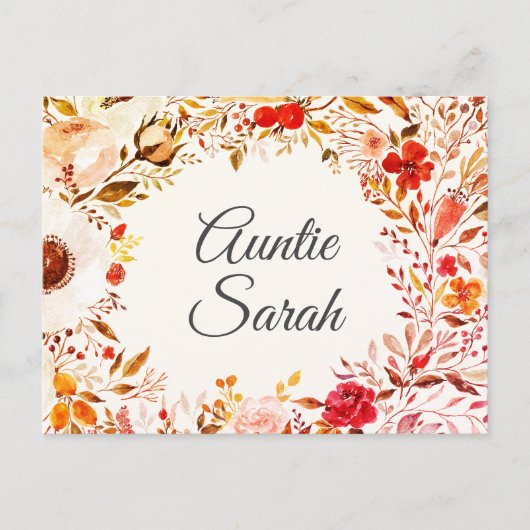 Herfst Floral Godmoeder Voorstel Kaart (Voorkant)