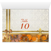 Herfst floral & gold op witte damttafel (Binenzijde Horizontaal (Onderkant))