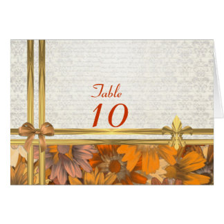 Herfst floral & gold op witte damttafel