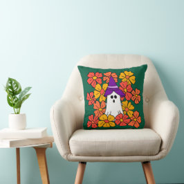 Herfst Floral Halloween Ghost Kussen