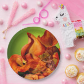 Herfst Floral herfst Rustic Wedding Arrangement Papieren Bordje (Feest)