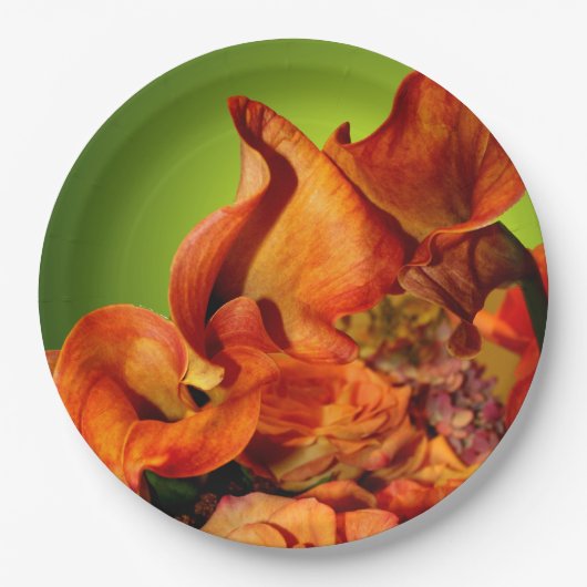 Herfst Floral herfst Rustic Wedding Arrangement Papieren Bordje (Voorkant)