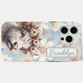 Herfst Floral Highland Koe Case-Mate iPhone Case (Achterkant (horizontaal))
