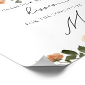 Herfst Floral Hoeveel kisses Vrijgezellenfeest spe Poster (Hoek)