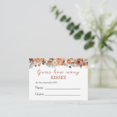 Herfst Floral Hoeveel kussen Vrijgezellenfeest Kaa Informatiekaartje (Staand voorkant)