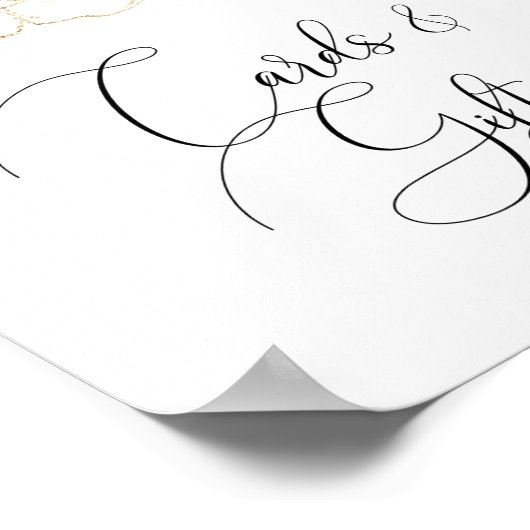 Herfst Floral Kaarten en cadeaubonzen Poster (Hoek)