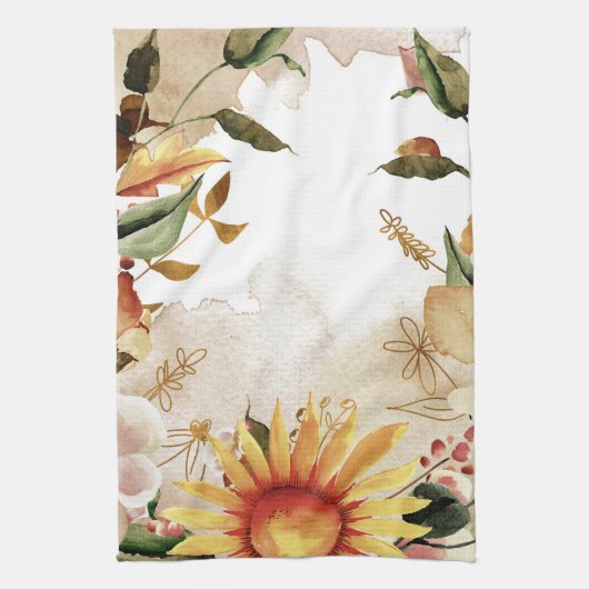 Herfst Floral Kitchen Towels - soonsbloem Theedoek (Verticaal)