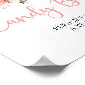 Herfst Floral Little Pumpkin Shower Snoep Bar Poster (Hoek)