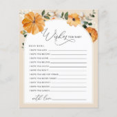 Herfst floral Little pumpkin wenst baby card (Voorkant)