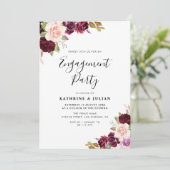 herfst floral met verlofpartij uitnodiging (Staand voorkant)