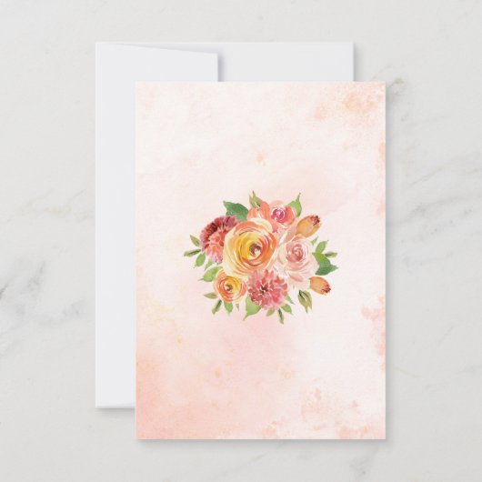 Herfst Floral Modern Geometrisch Bruiloft Save The Date (Achterkant)