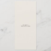 Herfst Floral Monogram Weddenschap Waterverf Ivory Menu (Achterkant)