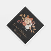 Herfst Floral op Black Wedding Napkins Servet (Hoek)