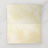 Herfst Floral Paars Burnt Oranje Gele Place Card Plaatskaartje (Binnenkant ongevouwen)