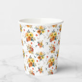 Herfst Floral Pattern Papieren Bekers (Links)