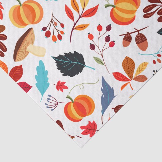 Herfst Floral Pattern Tissuepapier (Detail)