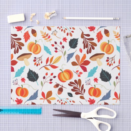 Herfst Floral Pattern Tissuepapier (Craft)