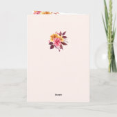 Herfst Floral Persoonlijke foto Birthday Kaart (Achterkant)