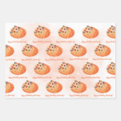 Herfst Floral Persoonlijke pomkin Inpakpapier Vel (Voorkant)