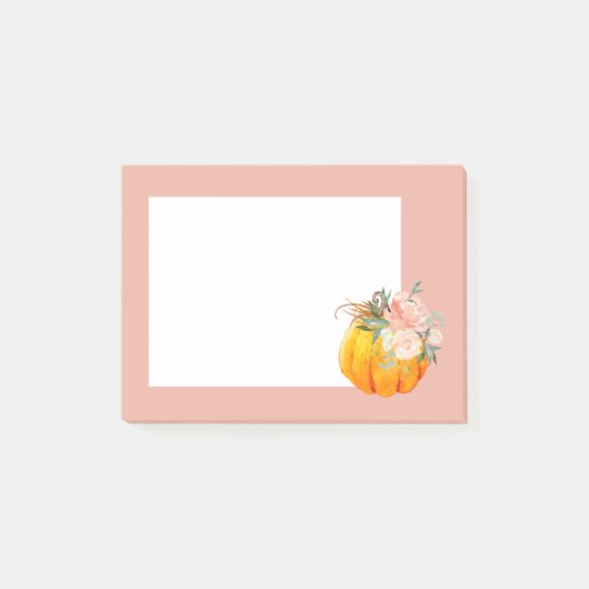 herfst, floral, pomkin post-it notes (Voorkant)