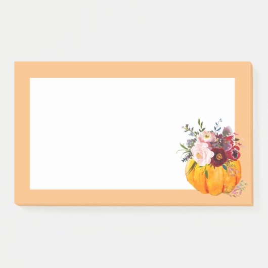 herfst, floral, pomkin post-it notes (Voorkant)